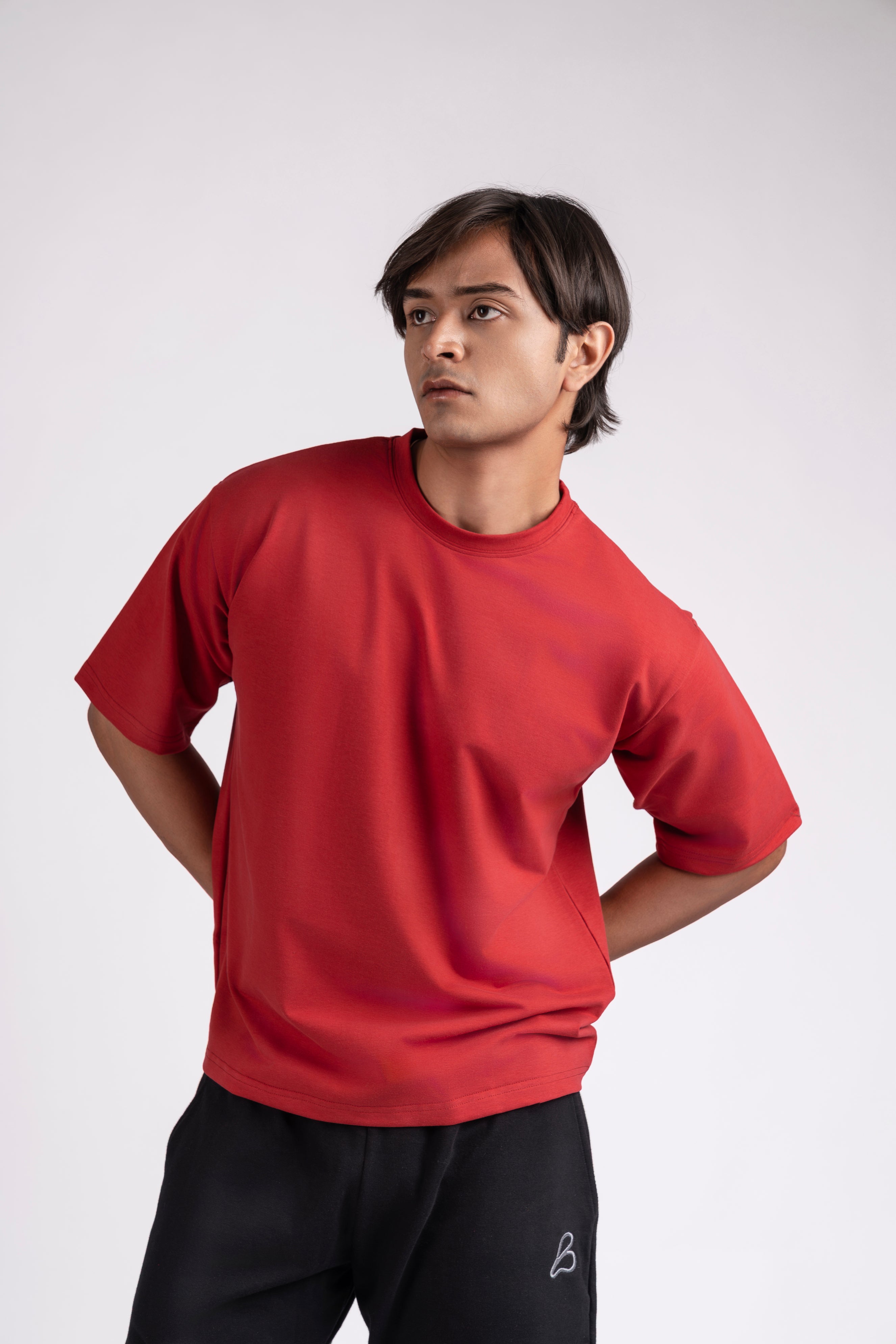 Box Fit Maroon T-Shirt