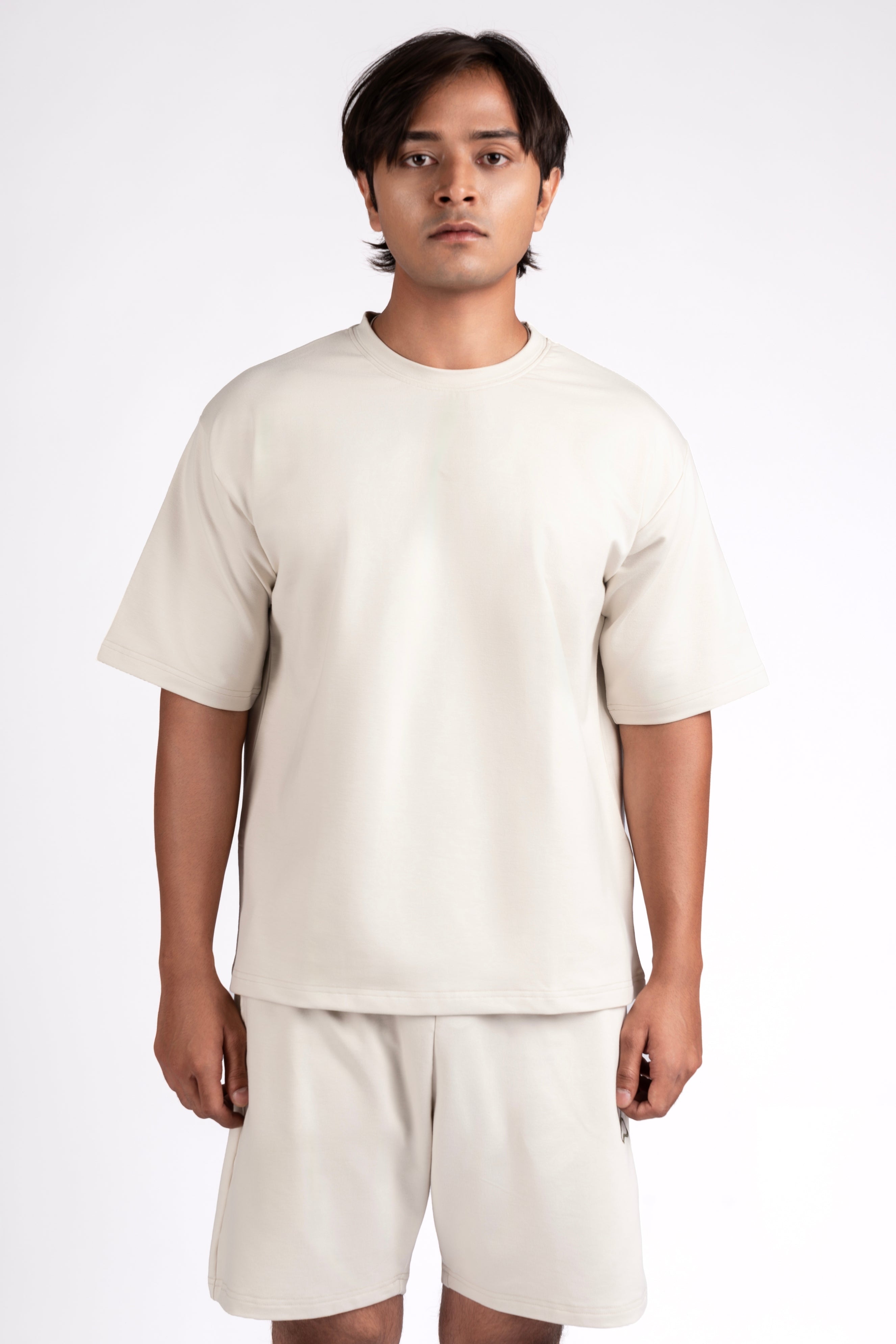 Box Fit Beige T-Shirt