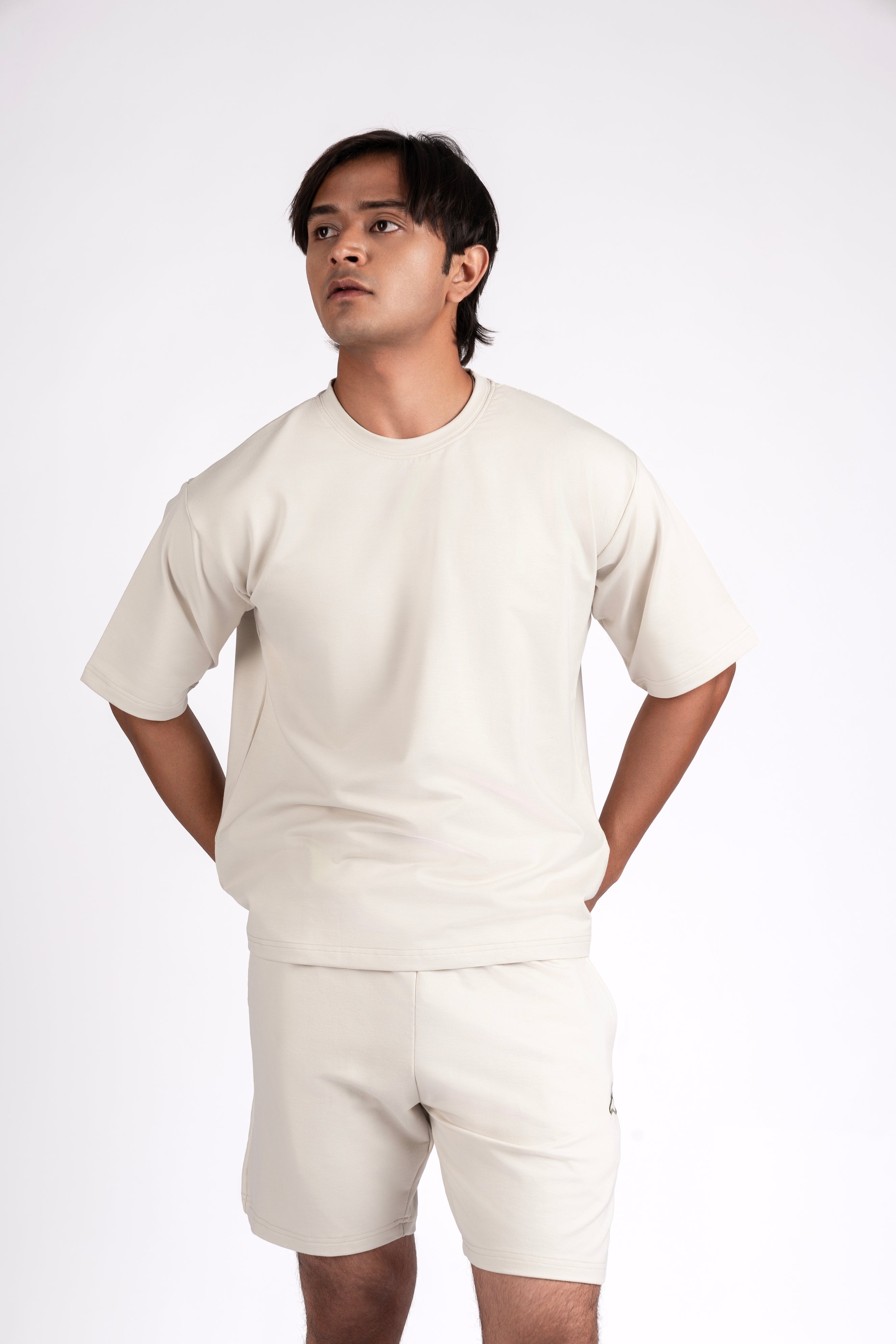 Box Fit Beige T-Shirt